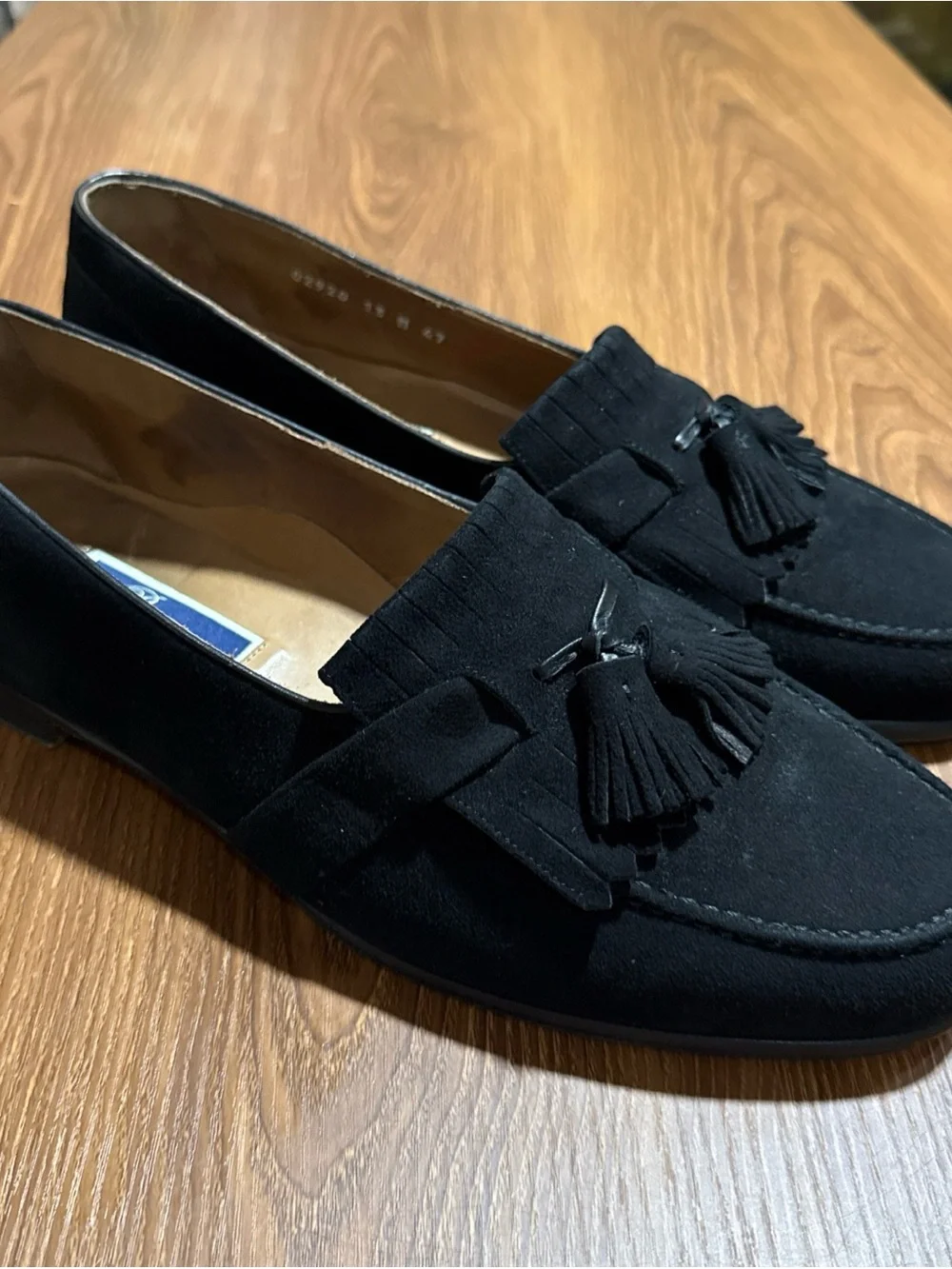 Bragano Cole Haan Black Suede Tassel Loafers Men 13